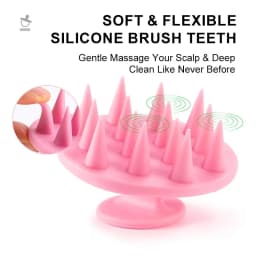 WANMEI Silicone Shampoo Head Scalp Massage Brush Silicone Body Brush Hair Washing Comb Bath Shower Brush Salon Hairdressing Tool