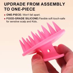 WANMEI Silicone Shampoo Head Scalp Massage Brush Silicone Body Brush Hair Washing Comb Bath Shower Brush Salon Hairdressing Tool