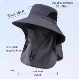 Sunscreen Integrated Fisherman Hat for Unisex Summer Outdoor Mesh Breathable Face Mask Cycling Fishing Neck Protection Hat