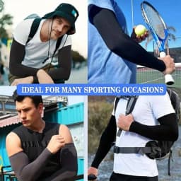3Pairs Summer Sun Protection Ice Sleeve Men Women Fashion Breathable Elastic Ice Silk Arm Gloves for Outdoor Cycling, Driving