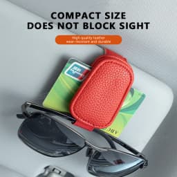 SEAMETAL Leatherette Car Glasses Clip Multifunction Sun Visor Eyeglasses Clip Magnetic Sunglasses Holder for Car Accessories