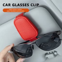 SEAMETAL Leatherette Car Glasses Clip Multifunction Sun Visor Eyeglasses Clip Magnetic Sunglasses Holder for Car Accessories