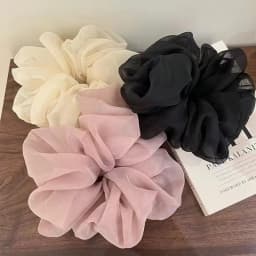 Large Mesh Hair Rope for Women Simple and Fashiona Does Not Hurt The Hair Hair Rope Cute Girl High Ponytail Scrunchie