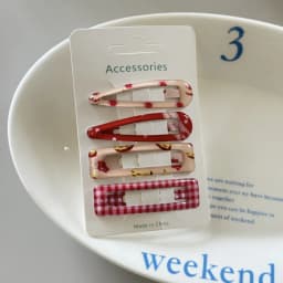 Small fresh polka dot plaid hairpin women's broken hair finishing bb clip forehead bangs clip children's hairpin hairaccessories