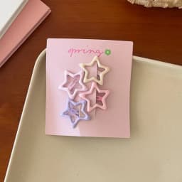 4pcs/set Cute Colorful Geometric Mini Hair Clips For Girls Sweet Hair Ornament Hairpins Barrettes Kids Lovely Hair Accessories