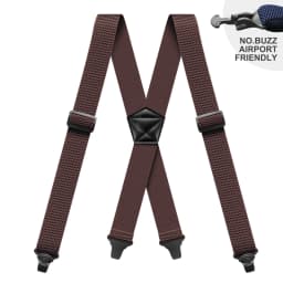 Men Suspenders Heavy Duty Work 3.8cm Wide X-Back with 4 Plastic Gripper Clasps Adjustable Elastic Trouser Pants Braces