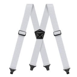 Men Suspenders Heavy Duty Work 3.8cm Wide X-Back with 4 Plastic Gripper Clasps Adjustable Elastic Trouser Pants Braces