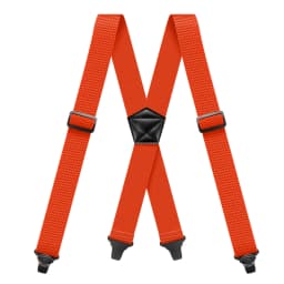 Men Suspenders Heavy Duty Work 3.8cm Wide X-Back with 4 Plastic Gripper Clasps Adjustable Elastic Trouser Pants Braces