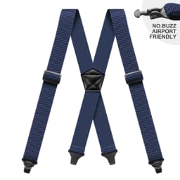 Men Suspenders Heavy Duty Work 3.8cm Wide X-Back with 4 Plastic Gripper Clasps Adjustable Elastic Trouser Pants Braces