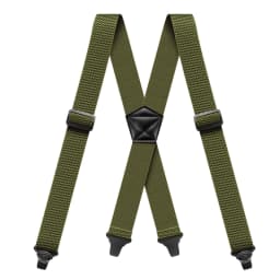 Men Suspenders Heavy Duty Work 3.8cm Wide X-Back with 4 Plastic Gripper Clasps Adjustable Elastic Trouser Pants Braces