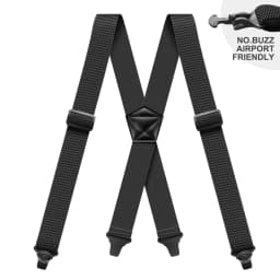 Men Suspenders Heavy Duty Work 3.8cm Wide X-Back with 4 Plastic Gripper Clasps Adjustable Elastic Trouser Pants Braces