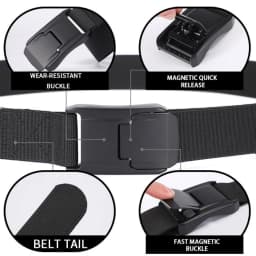 New Stretch Belt For Men and Women Quick Release Buckle Strong Real Nylon Unisex Elastic Belt Overalls Work Belt