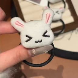 New Cute Plush Bunny Rabbit Hair Tie Hairband for Lolita Girls Students Hair Accessories Jewelry