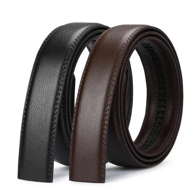 Men's Automatic Buckle Belts No Buckle Belt Brand Belt Men High Quality Male Genuine Strap Jeans Belt 3.5cm Belts