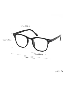 2PCS Unisex Square Plastic Frame Trendy Anti-Blue Light Clear Glasses For Back To School Clothing Accessories