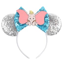 New Christmas Halloween Mouse Ears Headband Cartoon Sequin Bows Headband Birthday Party Princess Cosplay Costume For Women Adult