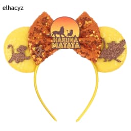 New Christmas Halloween Mouse Ears Headband Cartoon Sequin Bows Headband Birthday Party Princess Cosplay Costume For Women Adult