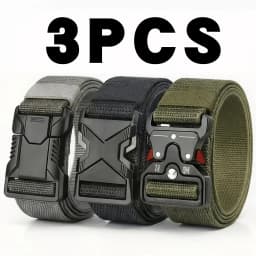 3pc Quick release tactical belts adjustable for outdoor use durable and thick multifunctional men belt Casual golf belts for men