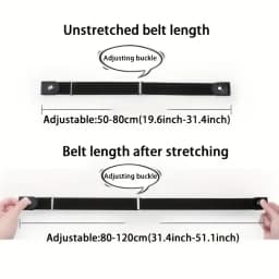 2pcs Adjustable Stretch Elastic Waist Band Invisible Belt Buckle-Free Belts for Women Men Jean Pants Dress No Buckle Easy ToWear