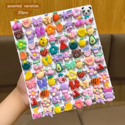 20 random cartoon cute hair clips suitable for daily hair accessories