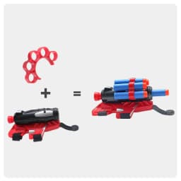 Children's Wrist Toy Five Hole Wristband Hero Launcher Soft Spring Suction Cup Spinning Spray
