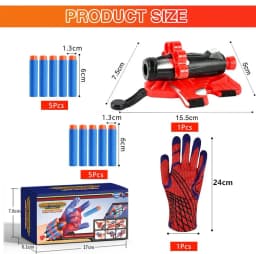Children's Wrist Toy Five Hole Wristband Hero Launcher Soft Spring Suction Cup Spinning Spray