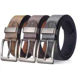 New Men's High-Quality PU Leather Belt Metal Pin Buckle Belt Leisure Business Waistband Fashionable Male Accessory Designer Belt