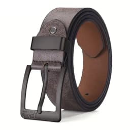 New Men's High-Quality PU Leather Belt Metal Pin Buckle Belt Leisure Business Waistband Fashionable Male Accessory Designer Belt