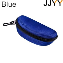 JJYY Portable Sunglasses Protector Oxford Cloth Hard EVA Zippered Eyeglasses Case with Carabiner