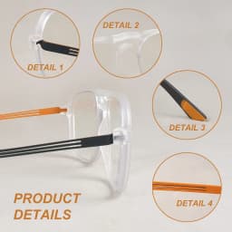 Progressive Multifocal Reading Glasses Intelligent Zoom Anti Blue Light Eyewear Alloy Temples Square Clear/Red Coating Glasses