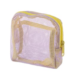 Fashion Dopamine Color Storage Bag Large Capacity Candy Color Mesh Cosmetic Bag Toiletry Make Up Case