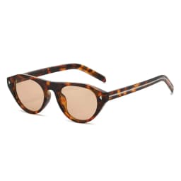 2026 New Hot Small Cat Eye Sunglasses for Women Vintage Triangle Rivet Cateye Sun Glasses Ladies Elegant Leopard Black Shades