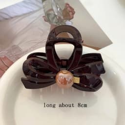 Elegant Bow Geometric Plastic Hair Claw For Women Girls Sweet Hair Ornament Hairpin Hair Clip Claw Clip Fashion Hair Accessories