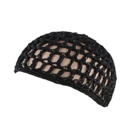 New Women's Mesh Hair Net Black Wig Caps handmade Crochet Cap Adjustable Strap Hair Net for Sleeping Turban Hat Chemo Hats