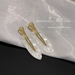 2pcs Simple Sakura Pink Seamless Hair Clip Women Acetate Sheet No Bend Bangs Clip Duckbill Clip Hairpins Hair Styling Tool