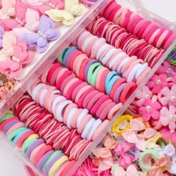 Flower High Elastic Hair Accessories Set No Hurt Hair Colorful Girls Hair Bands Hair Ties Girls Children