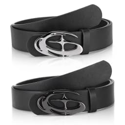 Men's Unique Design Smooth Buckle Belt Fashionable Trendy Casual Pants Accessories Simple Men's Birthday Gifts