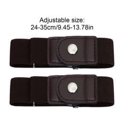 1 Pair No Buckle Elastic Belt Stretchable Adjustable Waistband for Women Men Jeans Pants Trousers Dresses Casual Fashion Wear