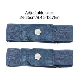 1 Pair No Buckle Elastic Belt Stretchable Adjustable Waistband for Women Men Jeans Pants Trousers Dresses Casual Fashion Wear