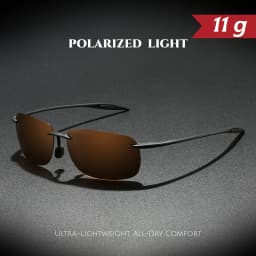 Ultra Light 11g TR90 Frameless Polarized Aviator Sunglasses - Flexible & Comfort Fit Unisex for Driving, Fishing, Outdoor