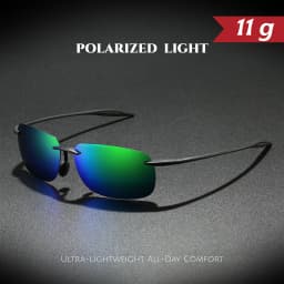 Ultra Light 11g TR90 Frameless Polarized Aviator Sunglasses - Flexible & Comfort Fit Unisex for Driving, Fishing, Outdoor