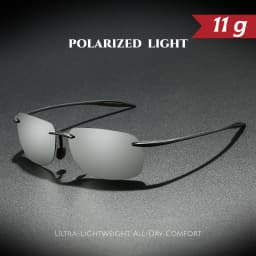 Ultra Light 11g TR90 Frameless Polarized Aviator Sunglasses - Flexible & Comfort Fit Unisex for Driving, Fishing, Outdoor