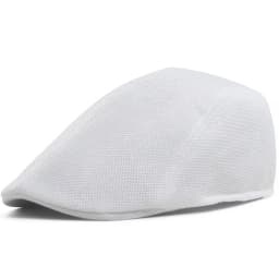 Linen Flat Cap Breathable Ivy Hat Summer Elderly Men Newsboy Cap Unisex Cabbie Hat Vintage British Driving Gatsby Cap Adjustable