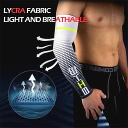 1/3Pairs Unisex Cycling Running Sports Sleeve Arm Cooling Sleeves UV Sun Protection Cuff Cover Protective Elastic Arm Sleeves