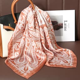 Bohemian Style Print Luxury Brand Silk Square Scarf Women Satin Shawls Neckerchief Wrap Scarves Bandana Hair Hjiab Floral