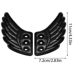 1 Pair Bling Bat Shoe Wings Embroidery DIY Charm Decorations For Sneaker Clothing Shoelaces Punk Halloween Gift Accessory