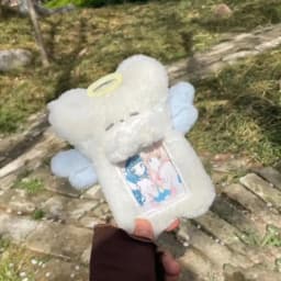 Cute Photocard Case Student Card Holder Cartoon Star Shape Photo Card Holder Bag Keychain Idol Photos Protective Cover
