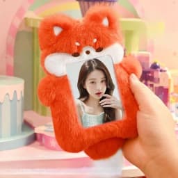 Cute Photocard Case Student Card Holder Cartoon Star Shape Photo Card Holder Bag Keychain Idol Photos Protective Cover