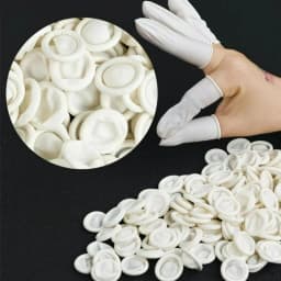 White Disposable Finger Cots Gloves Dust-proof Anti Slip Multi-purpose Durable Finger Cots Fingertip Cleaning Tools