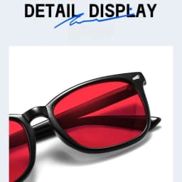 VIVIBEE Classic Red Lens Blue Light Blocking Glasses Square Men Better Sleep Anti Filter Men Orange Women Eyeglasses